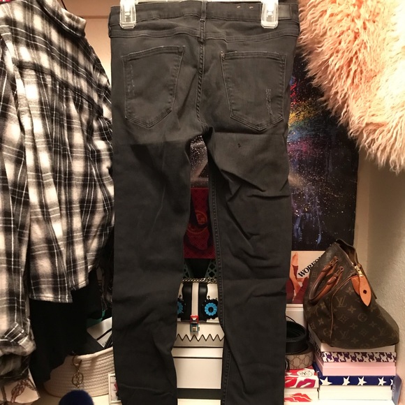 black skinny jeans- distressed - Picture 2 of 3